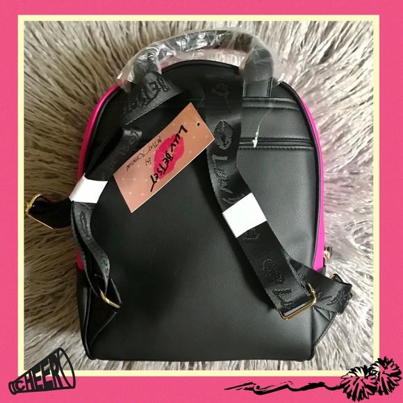 Luv Betsey Johnson Cheerleader Girl Pink Backpack - Picture 13 of 14